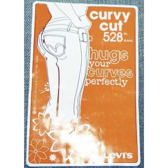 Levis 528 Curvy Cut Cowgirl Jeans 7 Juniors Blue Bootcut Stretch Denim VTG Y2K - Picture 10 of 11